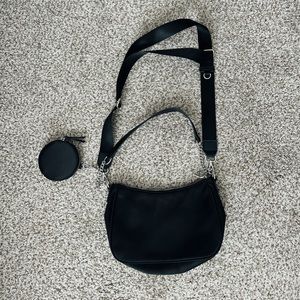 H&M Black & Silver Crossbody bag with detachable straps